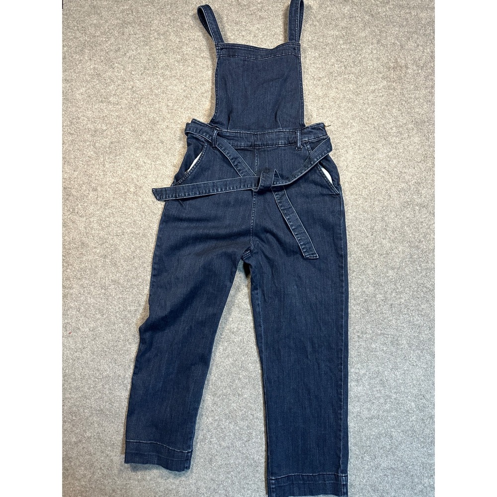Universal Thread Womens Dark Wash Denim Tie Waist Overalls Blue Size 12